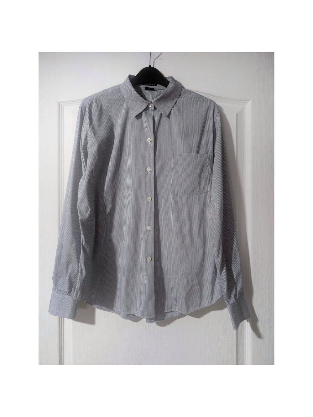 Theory | Women's 'The Perfect Shirt' In Blue/White Stripe